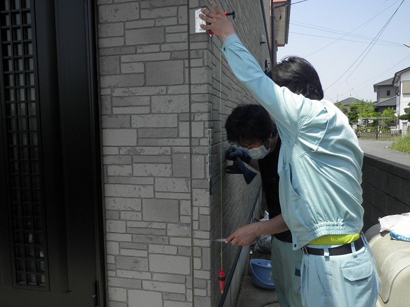 潮来市日の出1丁目、木造住宅液状化災害からの復旧（施工写真4）