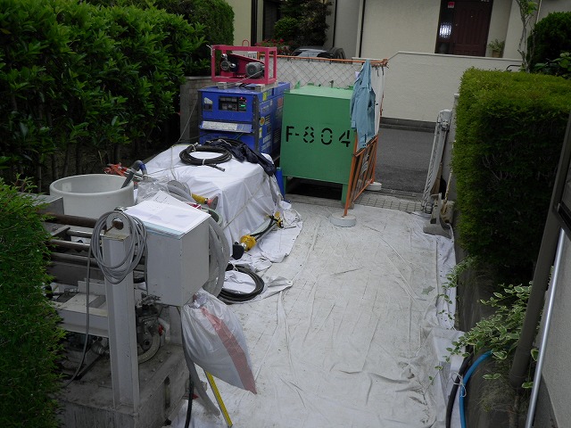 千葉県浦安市美浜３丁目、木造住宅沈下修正工事（施工写真2）